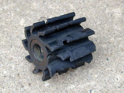 a damaged water impeller